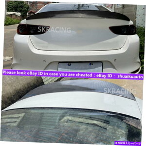 CO GAp[c 2020N}c_3J[{t@Co[Ae[gNX|C[EBObvgɃtBbg Fits For 2020 Mazda 3 Carbon fiber Rear Tail Trunk Spoiler Wing Lip Trim