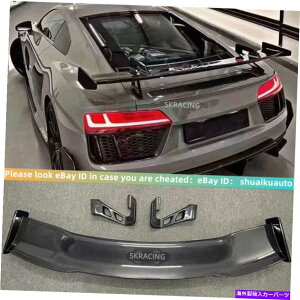 CO GAp[c AEfBR8 GT V8 V10N[y08-15p̃AJ[{t@Co[AgNX|C[EBOLbg Real Carbon Fiber Rear Trunk Spoiler Wing Kit For Audi R8 GT V8 V10 Coupe 08-15