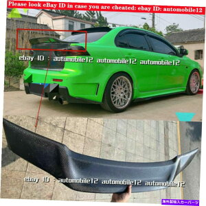 �C�O�� �G�A���p�[�c �J�[�{���t�@�C�o�[RS�X�^�C�����A�_�b�N�g�����N�E�B���O���b�v�X�|�C���[08-17�����T�[EVO X 10 Carbon Fiber RS Style Rear Duck Trunk Wing Lip Spoiler For 08-17 Lancer EVO X 10
