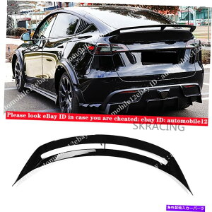 CO GAp[c eXfY 2020-2022OXubNAuXAgNX|C[EBObv1PCS Fits Tesla Model Y 2020-2022 Gloss Black ABS Rear Trunk Spoiler Wing Lip 1PCS