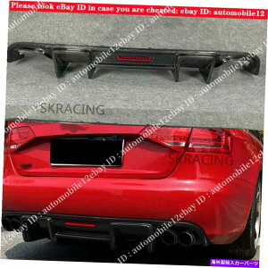 CO GAp[c Audi S4 A4 B8 Sline Sedan 09-12AJ[{t@Co[AfBt[U[bvX|C[p For Audi S4 A4 B8 Sline Sedan 09-12 Real Carbon Fiber Rear Diffuser Lip Spoiler