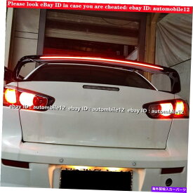 海外製 エアロパーツ ブラックトランクネタバレ翼鉛鉛のブレーキライトランプ08+三菱ランサーEVO 10 X Black Trunk Spoiler Wing LED Brake Light Lamp For 08+ Mitsubishi Lancer EVO 10 X