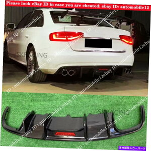 CO GAp[c AEfBS4 B8.5 A4Z_13-16J[{t@Co[AfBt[U[X|C[Ȃ For Audi S4 B8.5 A4 Sedan 13-16 Carbon Fiber Rear Diffuser Spoiler NONE SLINE