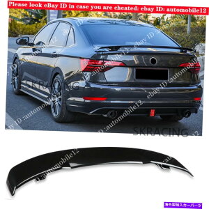 �C�O�� �G�A���p�[�c �t�H���N�X���[�Q���W�F�b�^MK7����̂���u���b�N�J�����̃��A�e�[���g�����N�X�|�C���[�E�B���O���b�v�g���� For Volkswagen Jetta Mk7 Glossy black Gull Rear Tail Trunk Spoiler Wing L