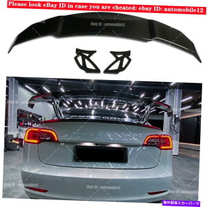 CO GAp[c 17-21eXf3̂߂̖{̃J[{t@Co[gNX|C[AEBOGTX^C Real Carbon Fiber Trunk Spoiler Rear Wing GT Style For 17-21 Tesla Model 3