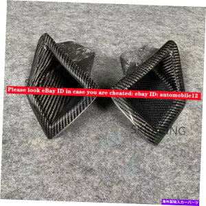CO GAp[c Y370Z Z34 2xJ[{t@Co[tgop[TChGAxg_NgzCJo[ For Nissan 370Z Z34 2x Carbon Fiber Front Bumper Side Air Vent Duct Intake Cover