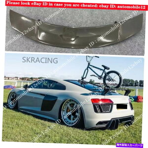 CO GAp[c AEfBR8 V10 2017-2019ɓK{̃J[{t@Co[AgNX|C[bvEBObvEBO Real Carbon Fiber Rear Trunk Spoiler Lip Wing Fit For Audi R8 V10 2017-2019