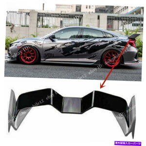 CO GAp[c z_VrbN2016-2020Vo[+ubNAX|C[e[gNKEBOɓK Fits Honda Civic 10Th 2016-2020 Silver+Black Rear Spoiler Tail Trunk Gull Wing