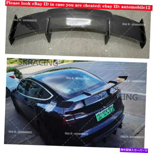 CO GAp[c eXf3EBOAgN2017-2021p̐VX^C̖{̃J[{t@Co[X|C[ New Style Real Carbon Fiber Spoiler For Tesla Model 3 Wing Rear Trunk 2017-2021