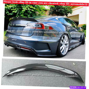CO GAp[c AJ[{t@Co[AX|C[EBOtBbg2014-2019eXfSbv^Cv Real Carbon Fiber Rear Spoiler Wing Fits For 2014-2019 Tesla Model S Lip Type