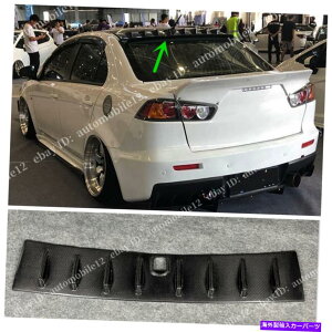 CO GAp[c OHT[evo x 10J[{t@Co[TtBA[tbvX|C[EBOp For Mitsubishi Lancer EVO X 10 Carbon Fiber Shark Fin Rear Roof Lip Spoiler Wing