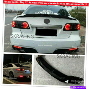 CO GAp[c 2003N2008Ñ}c_6OXubNAgNbvX|C[EBORX^C For 2003-2008 Mazda 6 Gloss Black Rear Trunk Lip Spoiler Wing R Style