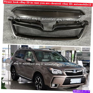 CO GAp[c 2014-2018̃J[{t@Co[OXotHX^[STIX^Ctgop[O Carbon Fiber Grille For 2014-2018 Subaru Forester STI-Style Front Bumper Grill