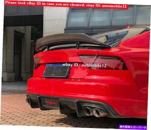 CO GAp[c AEfBA7 S7 RS7 2013-2017J[{t@Co[AX|C[gNbve[EBOubN For Audi A7 S7 RS7 2013-2017 Carbon Fiber Rear Spoiler Trunk Lip Tail Wing Black