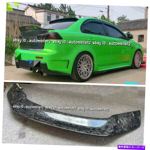 �C�O�� �G�A���p�[�c 08-17�����T�[EVO x 10�b���J�[�{���t�@�C�o�[���A�_�b�N�g�����N�E�B���O���b�v�X�|�C���[ For 08-17 Lancer EVO X 10 Forged Carbon Fiber Rear Duck Trunk Wing Lip Spoiler