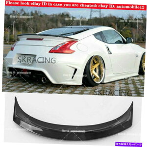 CO GAp[c 2009-2020̓Y370Z Z34AJ[{t@Co[AfrubNX|C[EBO For 2009-2020 Nissan 370Z Z34 Real Carbon Fiber Rear Devil Black Spoiler Wing