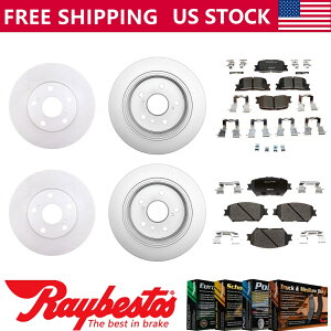 brake disc rotor �t�B�b�g2002-2006�g���^�J�����t�����g���A�L�b�g�R�[�e�B���O�u���[�L���[�^�[�ƃZ���~�b�N�p�b�h Fit 2002-2006 Toyota Camry Front Rear Kit Coated Brake Rotors & Ceramic Pads�y���s�A���i�z