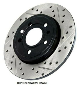 brake disc rotor STOPTECH SPORTXbg/hu[L[^[B㕔-127.34141L Stoptech Sport Slotted/Drilled Brake Rotor; Rear Left - 127.34141L