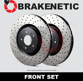 brake disc rotor [フロントセット] Brakenetic Premium Cross Drilled Brake Disc Rotors BNP44170.CD [FRONT SET] BRAKENETIC PREMIUM Cross DRILLED Brake Disc Rotors BNP44170.CD
