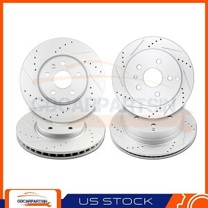 brake disc rotor 2010N2012ÑV{[equinoxɌăXbgꂽu[LtgуAfBXN[^[ Brake Front And Rear Disc Rotors Slotted For 2010-2012 Chevrolet Equinox