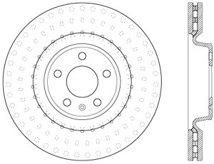 brake disc rotor �A�E�f�B /�|���V�F��126.33138CSR�̂��߂ɁA��~�e�b�N�f�B�X�N�u���[�L���[�^�[�X���b�g�X���b�g�X���b�g�X���b�g�X���b�g��126.33138CSR StopTech Disc Brake Rotor Slotted Front Right for Audi /