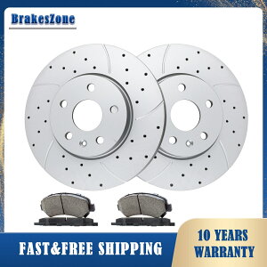 brake disc rotor 321mmtgu[L[^[pbhLbgV{[equinoxXbghu[Lp 321mm Front Brake Rotors Pads Kit for Chevrolet Equinox Slotted Drilled Brakes