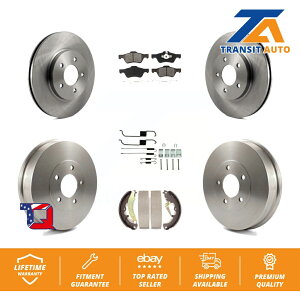 brake disc rotor フォードエスケープマーキュリー用のフロントリアブレーキローターセミメタリックパッドドラムキット(7PC) Front Rear Brake Rotors Semi-Metallic Pad Drum Kit (7Pc) For Ford Escape Mercury