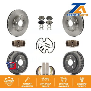 brake disc rotor V{[}up̃tgAfBXNu[L[^[Z~bNpbhƃhLbgi9pcj Front Rear Disc Brake Rotors Ceramic Pad And Drum Kit (9Pc) For Chevrolet Malibu