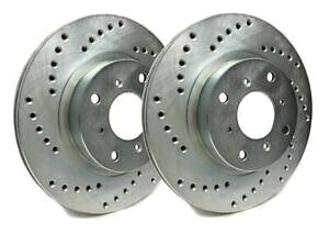 brake disc rotor 2008-20_bW`W[GT/RT/SRTp̃Vo[360mmNXhu[L[^[ Silver 360mm Cross Drilled Brake Rotors for 2008-20 Dodge Challenger GT/RT/SRT