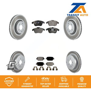 brake disc rotor 2008-2011�����h���[�o�[LR2�̃t�����g���A�R�[�e�B���O�u���[�L���[�^�[���[�^�[�Z�~���^���p�b�h�L�b�g Front Rear Coated Brake Rotor Semi-Metallic Pad Kit For 2008-2011 Land Rover LR2�y���s�A��