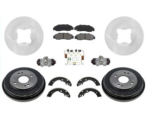 brake disc rotor tg[^[AhpbhV[Yn[hEFA91-97AR[hSfp Front Rotors Rear Drums Pads Shoes Hardware 9 Pcs For 91-97 Accord Wagon Models