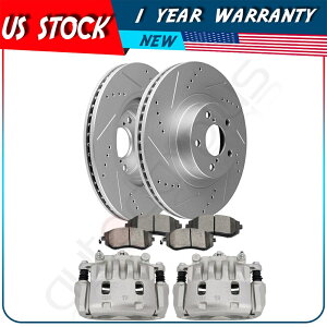 brake disc rotor 2004�N����2006�N�̃Z���~�b�N�p�b�h�t�����g��������u���[�L���[�^�[�L�����p�[�X�o���o�n Brake Rotors Calipers with Ceramic Pads Front For 2004-2006 Subaru Baja�y���s�A���i�z