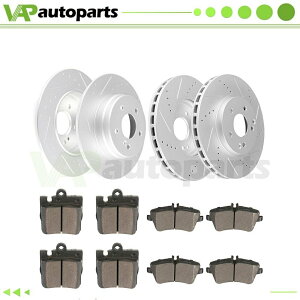 brake disc rotor ZfXxcC320 2001-2005̃u[Lpbhƃ[^[tgA Brake Pads And Rotors Front Rear For Mercedes-Benz C320 2001-2005 Drilled