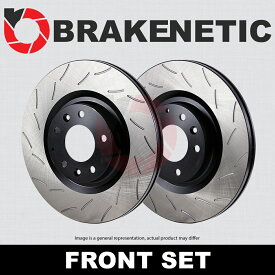 brake disc rotor [フロントセット] Brakenetic Premium RSスロット付きブレーキディスクローターBNP22009.RS [FRONT SET] BRAKENETIC PREMIUM RS SLOTTED Brake Disc Rotors BNP22009.RS