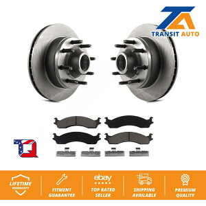 brake disc rotor �t�H�[�hE-350�X�[�p�[�f���[�e�BE-250�G�R�m�����N���u�p�t�����g�u���[�L���[�^�[�Z���~�b�N�p�b�h�L�b�g Front Brake Rotor Ceramic Pad Kit For Ford E-350 Super Duty E-250 Econoline Club�y���s�A
