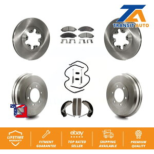 brake disc rotor V{[RhGMCp̃tgAu[L[^[Z~bNpbhƃhLbgi7PCj Front Rear Brake Rotor Ceramic Pad And Drum Kit (7Pc) For Chevrolet Colorado GMC