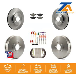 brake disc rotor フォードエスケープマーキュリー用のフロントリアブレーキローターセミメタリックパッドドラムキット(7PC) Front Rear Brake Rotors Semi-Metallic Pad Drum Kit (7Pc) For Ford Escape Mercury
