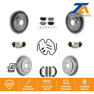 brake disc rotor |eBAbNǐ՗p̃tgAR[gfBXNu[L[^[Z~bNpbhhLbgi9PCj Front Rear Coat Disc Brake Rotors Ceramic Pad Drum Kit (9Pc) For Pontiac Pursuit