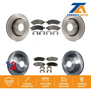 brake disc rotor �V�{���[�g���C���u���C�U�[GMC�G���{�C�p�̃t�����g���A�u���[�L���[�^�[�Z�~���^���b�N�p�b�h�L�b�g Front Rear Brake Rotor Semi-Metallic Pad Kit For Chevrolet Trailblazer GMC Envoy�y���s�A��