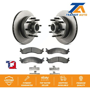 brake disc rotor �t�H�[�hE-350�X�[�p�[�f���[�e�BE-250�G�R�m�����N���u�p�t�����g�u���[�L���[�^�[�Z���~�b�N�p�b�h�L�b�g Front Brake Rotor Ceramic Pad Kit For Ford E-350 Super Duty E-250 Econoline Club�y���s�A