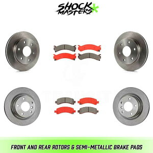 brake disc rotor 2006�N�̃t�����g�����A�Z�~���^���b�N�u���[�L�p�b�h�ƃ��[�^�[�L�b�g�G�N�X�v���X2500 w/ 6���O Front & Rear Semi Metalic Brake Pads & Rotor Kit for 2006 Express 2500 W/ 6 Lug
