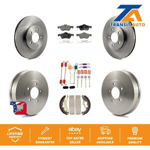 brake disc rotor tH[hGXP[v}[L[p̃tgAu[L[^[Z~^bNpbhhLbgi7PCj Front Rear Brake Rotors Semi-Metallic Pad Drum Kit (7Pc) For Ford Escape Mercury