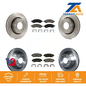 brake disc rotor �V�{���[�g���C���u���C�U�[GMC�G���{�C�r���C�b�N�p�̃t�����g���A�u���[�L���[�^�[�Z���~�b�N�p�b�h�L�b�g Front Rear Brake Rotor Ceramic Pad Kit For Chevrolet Trailblazer GMC Envoy Buick�y��