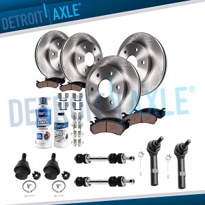brake disc rotor 16PC�t�����g����у��A�u���[�L���[�^�[�p�b�h�X�E�F�C�o�[�^�C���b�h�^�z�x�O���[�R�� 16pc Front and Rear Brake Rotor Pad Sway Bar Tie Rod for Tahoe Suburban Yukon�y���s�A���i�z