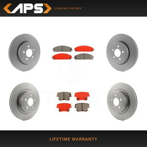 brake disc rotor 2006-2016_bW[d̃tgAZ~^bNu[Lpbhƃ[^[Lbg Front & Rear Semi Metallic Brake Pads & Rotor Kit for 2006-2016 Dodge Charger