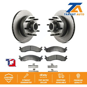 brake disc rotor �t�H�[�hE-350�X�[�p�[�f���[�e�BE-250�N���u�p�̃t�����g�u���[�L���[�^�[�n�u�Z�~���^���b�N�p�b�h�L�b�g Front Brake Rotor Hub Semi-Metallic Pad Kit For Ford E-350 Super Duty E-250 Club�y���s�A