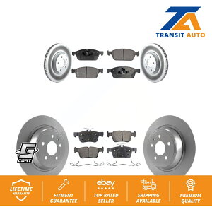 brake disc rotor フォードエスケープリンカーンMKC用のフロントリアコーティングブレーキローターセミメタルパッドキット Front Rear Coated Brake Rotors Semi-Metallic Pad Kit For Ford Escape Lincoln MKC