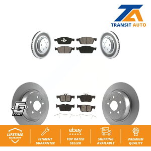 brake disc rotor フォードエスケープリンカーンMKC用のフロントリアコーティングブレーキローターセミメタルパッドキット Front Rear Coated Brake Rotors Semi-Metallic Pad Kit For Ford Escape Lincoln MKC