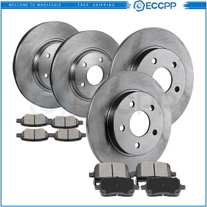 brake disc rotor ���Y�N�G�X�g�v���`�i�x�[�XSLT�p�̃Z���~�b�N�u���[�L�p�b�h�ƃ��[�^�[�t�����g���A Ceramic Brake Pads And Rotors Front Rear For Nissan Quest Platinum Base SLT�y���s�A���i�z