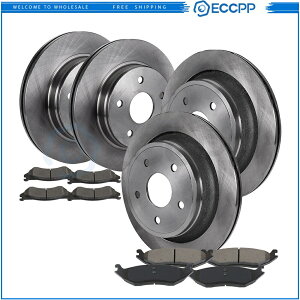 brake disc rotor tHNX[QStWFb^rbgp̃Z~bNu[Lpbhƃ[^[tgA Ceramic Brake Pads And Rotors Front Rear For Volkswagen Golf Jetta Rabbit